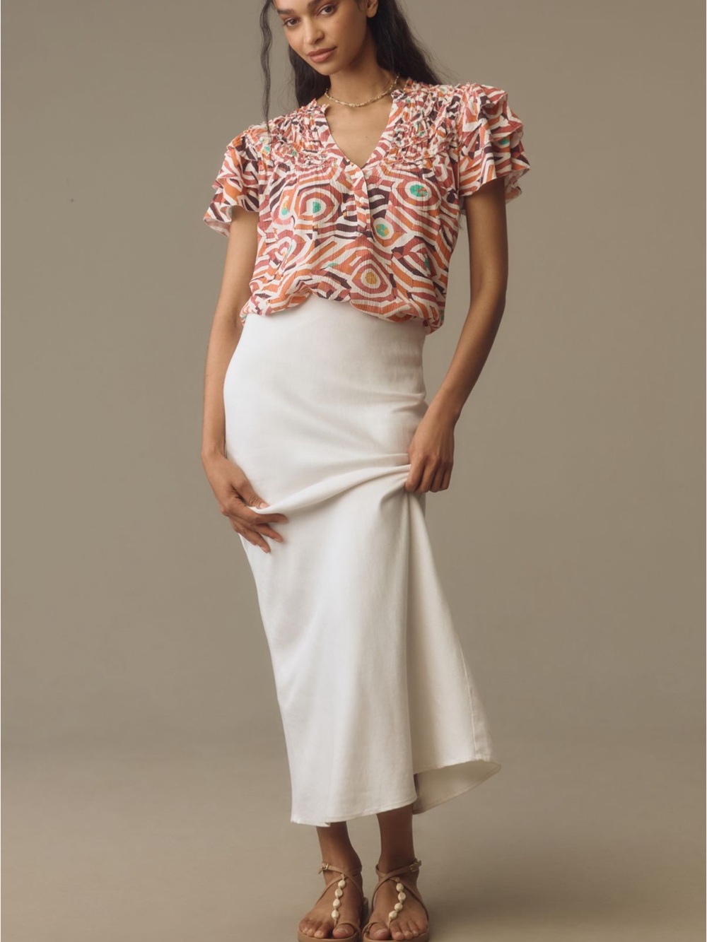 Anthropologie Ruffle Top
